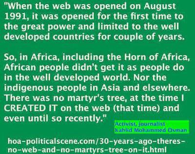 30 Years Ago There was No Web & No Martyr's Tree on it. That was at the time I CREATED IT... and there was no martyr's tree even until recently. FACEBOOK IS A THIEF.