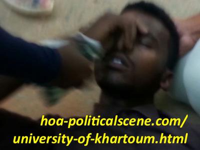 Khartoum University student fell down.