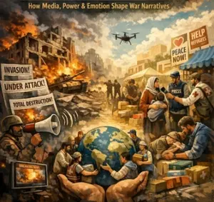 Architecture of War News Headlines: How Media, Power & Emotion Shape War Narrative? Explore, Understand & Respond positively to emergencies within your society.