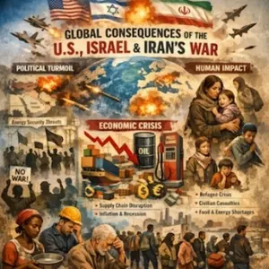 Global Consequences of the United States, Israel and Iran War: Its political, economic & human impacts reveal how ordinary people worldwide are affected.