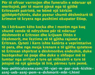 30 vjet më parë Nuk ka asnjë Ueb dhe Asnjë Pemë e Dëshmorit mbi të! Kur erdha me idenë menjëherë pas pavarësisë së Eritrea në 1991, rrjeta nuk ishte akoma për të filluar.