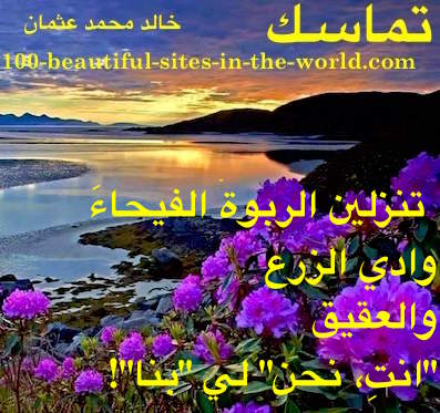 hoa-politicalscene.com/arabic-hoas-poetry.html - Arabic HOAs Poetry: Snippet of poetry from "Consistency" by poet and journalist Khalid Mohammed Osman on a beautiful sight with flowers.
