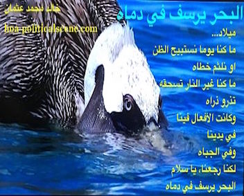 hoa-politicalscene.com/arabic-poetry.html - Arabic Poetry: Snippet of poetry from "The Sea Fetters in Its Blood" by poet and journalist Khalid Mohammed Osman on beautiful sea bird