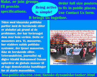 hoa-politicalscene.com/danske-dynamiske-tanker.html - Danske Dynamiske Tanker: Tiden med klassiske politiske partier med de herskende eliter er afsluttet på grund af de problemer, der har forårsaget...