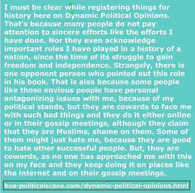 hoa-politicalscene.com/dynamic-political-opinions.html - Dynamic Political Opinions: Shame on pretending to be Muslims, envious of successful people, doing gossips, and spreading hatred.