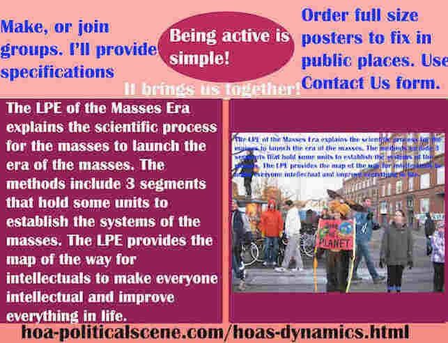 hoa-politicalscene.com/hoas-dynamics.html - Strategies & Tactics of HOA's Dynamics: LPE of the Masses Era explains scientific process for the masses to launch the era of the masses.