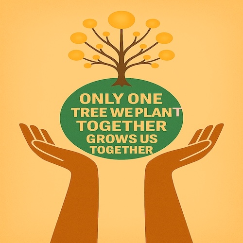 Exile Archive - Support Without Money: Two open hands rise from the bottom of the frame, steady and protective, offering the world without claiming ownership of it. Resting between the palms is a softly glowing globe... a symbol of shared responsibility and the quiet truth that the world is held together by the care we extend to one another. From the center of the Earth, a slender tree grows upward, its branches reaching outward like pathways of witness, truth, and renewal. The image speaks to the idea that support is not measured in currency but in what we choose to nurture. When we hold the world with intention, something living rises from it.