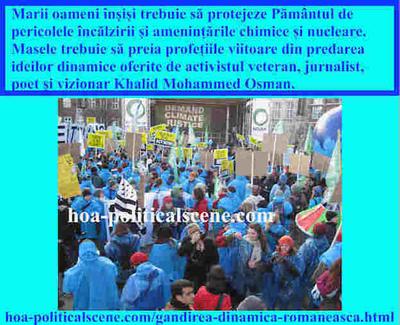 hoa-politicalscene.com/gandirea-dinamica-romaneasca.html - Gândirea dinamică românească: Marii oameni înșiși trebuie să protejeze Pământul de pericolele încălzirii și amenințările chimice și nucleare.