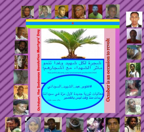 hoa political scene Sudanese-martyrs plans - to plant the #Sudanese_Martyrs_Tree in October every year, the #dynamic_idea of the #Sudanese_journalist #Khalid_Mohammed_Osman.