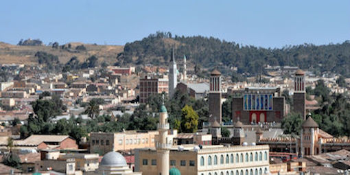 hoa-politicalscene.com/eritrea-country-profile.html - Overlook - view from the Eritrean capital city of Asmara, the cleanest city in the Horn of Africa, with much Italian architectural styles.