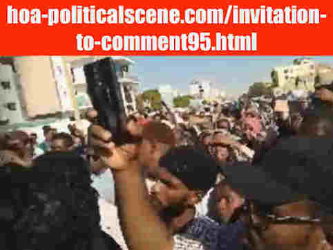 hoa-politicalscene.com/invitation-to-comment95.html: Invitation to Comment 95: The signatory powers of the Declaration of Freedom and change. القوى الموقعة على إعلان الحرية والتغيير. Sudanese people protests in January 2019. 