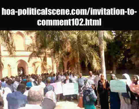 hoa-politicalscene.com/invitation-to-comment102.html: Invitation to Comment 102: Sudanese interior uprising, January 2019. 