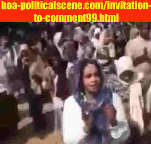 hoa-politicalscene.com/invitation-to-comment99.html: Invitation to Comment 99: Sudanese women prisoners of conscience in context of December 2018-January 2019 revolution! المعتقلات السياسيات السودانيات في إطار ثورة ديسمبر ٢٠١٨م - يناير ٢٠١٩م. 