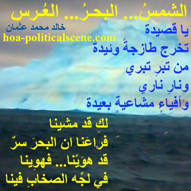 hoa-politicalscene.com - HOAs Poetry Scripture: Snippet of poetry from "The Sun, the Sea, the Wedding", by poet and journalist Khalid Mohammed Osman on Arctic iceberg melting.