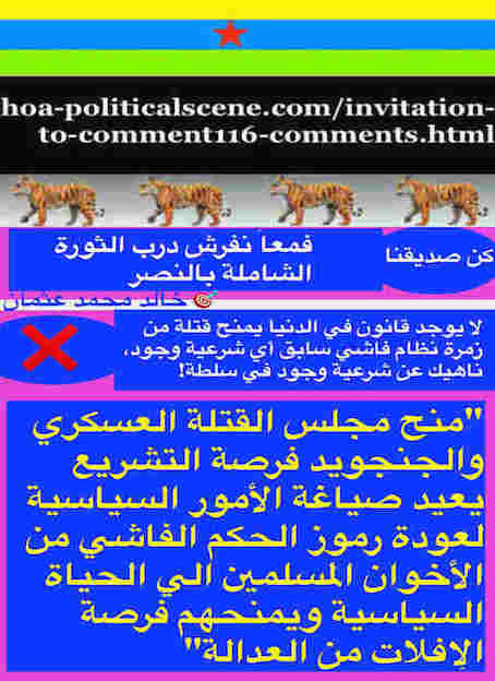 hoa-politicalscene.com/invitation-to-comment116-comments.html: Invitation to Comment 116 Comments: Political agreement between illegitimate Transitional Military Council & Power of Freedom & Change to establish governance structures and institutions in Sudan 99. 