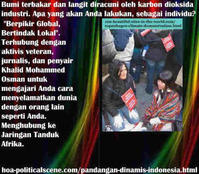 hoa-politicalscene.com/pandangan-dinamis-indonesia.html - Pandangan Dinamis Indonesia: Bumi terbakar dan langit diracuni oleh karbon dioksida industri. Apa yang akan Anda lakukan, sebagai individu?