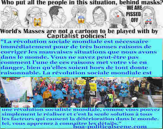 La Révolution Sociale Mondiale est nécessaire immédiatement pour des questions de fond très solides que vous ne savez peut-être même pas comment elles mettent votre vie en danger.