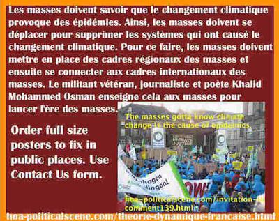 hoa-politicalscene.com/theorie-dynamique-francaise.html - Théorie Dynamique Française: Les masses doivent savoir que le changement climatique provoque des épidémies.