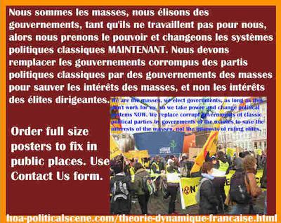 hoa-politicalscene.com/theorie-dynamique-francaise.html - Théorie Dynamique Française: Nous sommes les masses, nous élisons des gouvernements, tant qu'ils ne travaillent pas pour...