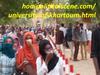 Khartoum University students girls and boys covering faces from gas.