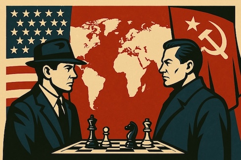 The Cold War Era: A Battle of Ideologies and Influence: Imagery - Soviet-USA.