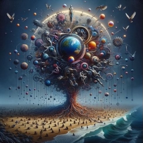 Conventional Narratives Are Always Wrong: A surreal visual subverting conventional narratives, established narratives on Earth environment, climate & space invasion shit toward global destruction of planet.