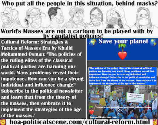 hoa-politicalscene.com/cultural-reform.html - Cultural Reform: The policies of the ruling elites of the classical political parties are harming our world. Many problems reveal their impotence.