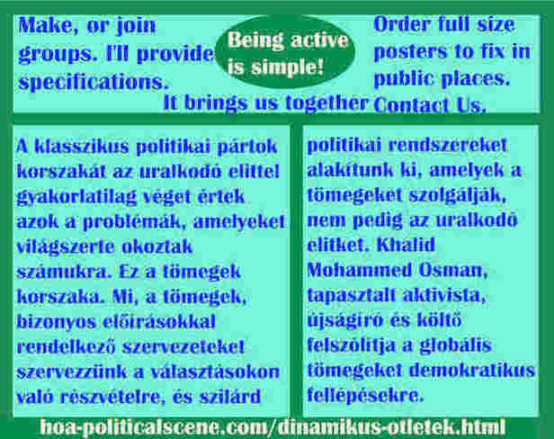 hoa-politicalscene.com/dinamikus-otletek.html - Dinamikus Ötletek: A klasszikus politikai pártok korszakát az uralkodó elittel gyakorlatilag véget értek azok a problémák, amelyeket világszerte...