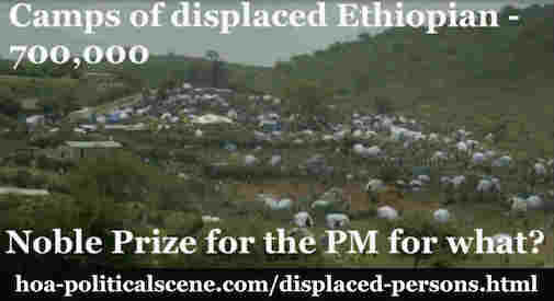 hoa-politicalscene.com/displaced-persons.html - Displaced Persons: Camps of displaced Ethiopian - 700,000. Noble Prize for the PM Abiy Ahmed Ali for what?