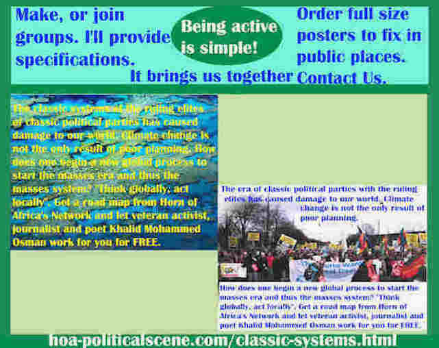 hoa-politicalscene.com/classic-systems.html - Classic Systems: of classic political parties ruling elites damage our world. Climate change isn't the only result of poor planning.