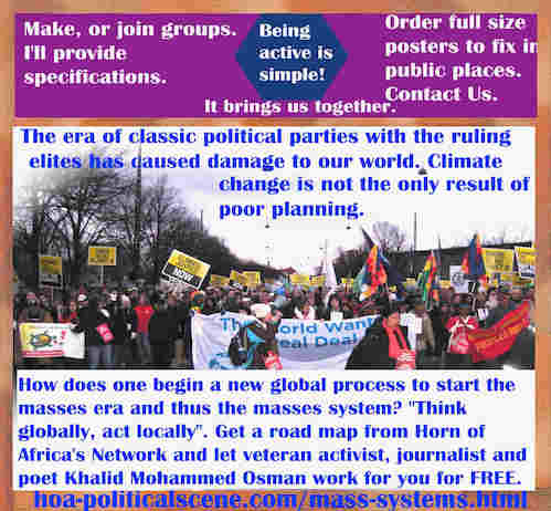 hoa-politicalscene.com/mass-systems.html - Strategies & Tactics of Mass Systems: Era of classic political parties ruling elites damage our world. Climate change isn't the only result of poor planning.