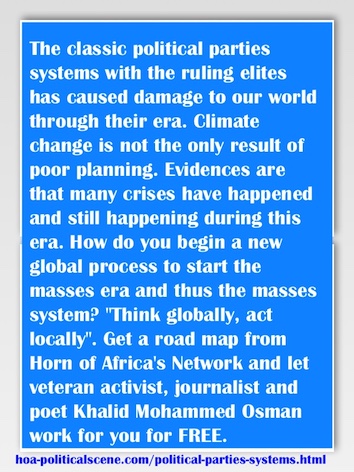 hoa-politicalscene.com/political-parties-systems.html - Political Parties Systems: Classic political parties' ruling elites damage our world. Climate change isn't the only result of poor planning.