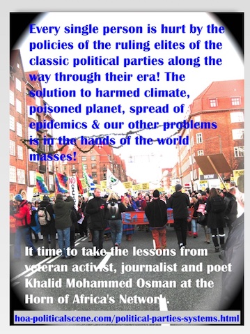 hoa-politicalscene.com/political-parties-systems.html - Political Parties Systems: Every single person is hurt by policies of the ruling elites of the classic political parties. How to resolve this?