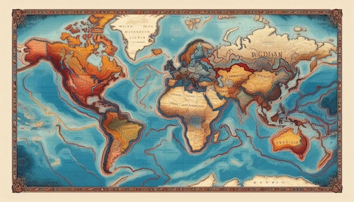 Eritrea Was Too Late to Independence Due to Colonial Conspiracies: World map including Horn Of Africa and the Red Sea Region.