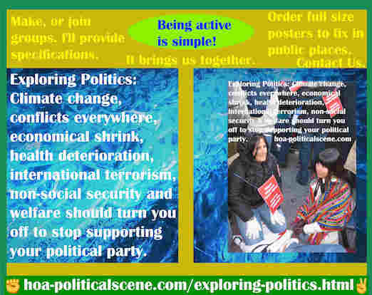 hoa-politicalscene.com/world-social-revolution.html - World Social Revolution: Climate change, conflicts, economic shrink & health deterioration, should stop you from supporting your political party.