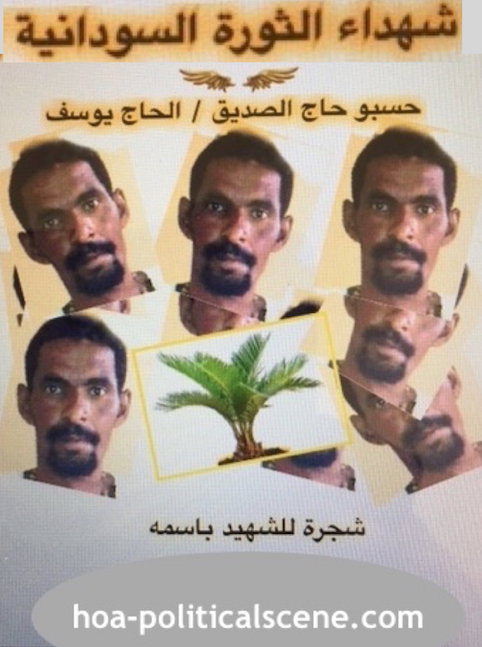 hoa political scene Sudanese-martyrs plans - to plant the #Sudanese_Martyrs_Tree in October every year, the #dynamic_idea of the #Sudanese_journalist #Khalid_Mohammed_Osman.