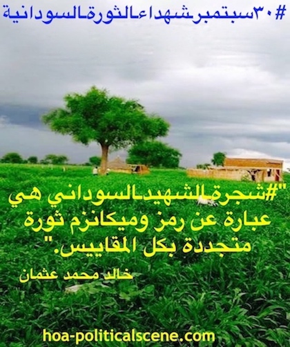 hoa-politicalscene.com/sudanese-martyrs-tree-posters.html - Sudanese Martyr's Tree Posters: The Martyr’s Tree is a symbol and a revolutionary mechanism, idea by journalist Khalid Mohammed Osman.