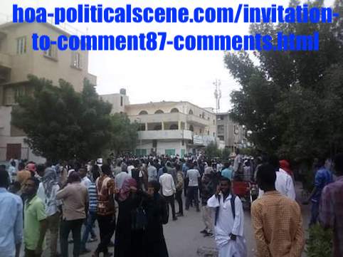 hoa-politicalscene.com/invitation-to-comment87.html: Invitation to Comment 87: يوميات الثورة السودانية في ديسمبر ٢٠١٨م. Diary of the Sudanese revolution in December 2018. 