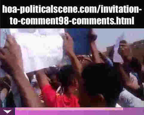 hoa-politicalscene.com/invitation-to-comment98-comments.html: Invitation to Comment 98 Comments: Sudanese prisoners of conscience during December 2018-January 2019 intifada! المعتقلون السياسيون السودانيون أثناء إنتفاضة ديسمبر ٢٠١٨م - يناير ٢٠١٩م. 