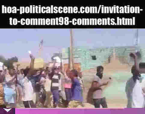 hoa-politicalscene.com/invitation-to-comment98-comments.html: Invitation to Comment 98 Comments: Sudanese prisoners of conscience in context of December 2018-January 2019 protests! المعتقلون السياسيون السودانيون في إطار إحتجاجات ديسمبر ٢٠١٨م - يناير ٢٠١٩م. 