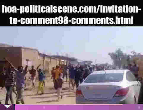 hoa-politicalscene.com/invitation-to-comment98-comments.html: Invitation to Comment 98 Comments: Sudanese prisoners of conscience during December 2018-January 2019 revolution! المعتقلون السياسيون السودانيون في إطار ثورة ديسمبر ٢٠١٨م - يناير ٢٠١٩م. 