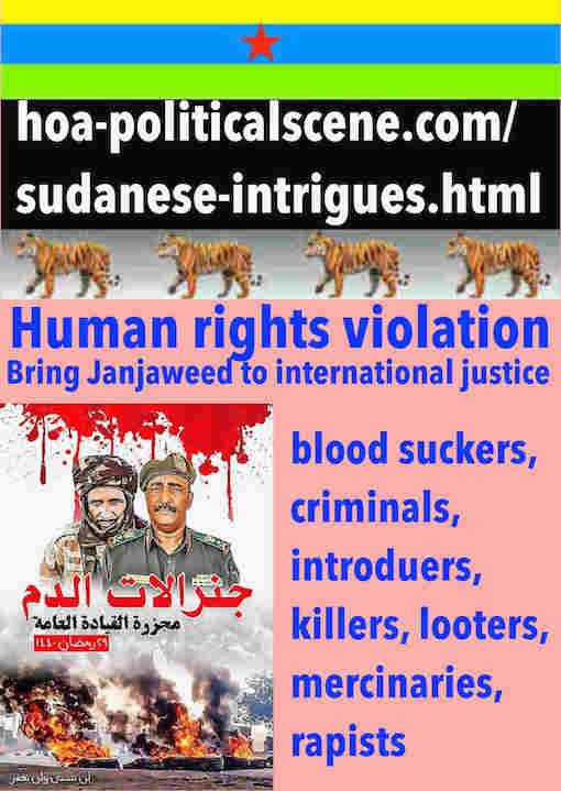 hoa-politicalscene.com/sudanese-intrigues.html: Sudanese Intrigues: تآمر سوداني. Janjaweed committed genocide in Khartoum, 3 June 2019. مجزرة الجنجويد في الخرطوم
