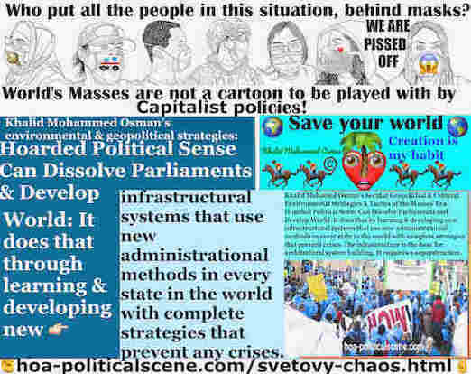 HOA's Dynamic Multicultural Concept Makes the World One Mind: Hoarded Political Sense Can Dissolve Parliaments and Develop World. It does that through learning and developing new infrastructural systems that use new administrational methods in every state in the world with complete strategies that prevent any crises.