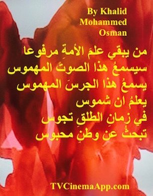 hoa-politicalscene.com - HOAs Design Gallery: Couplet of political poetry from "Revelation", by poet and journalist Khalid Mohammed Osman designed on beautiful orange template.