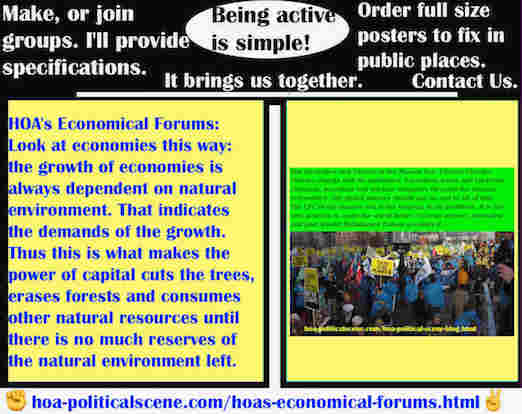 hoa-politicalscene.com/hoas-economical-forums.html - HOA's Economical Forums: The growth of economies is always dependent on natural environment. That indicates the demands of the growth.