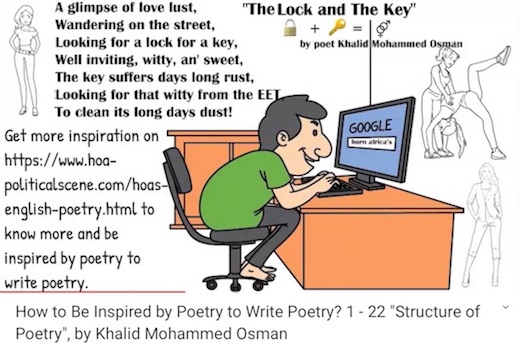 hoa-politicalscene.com/hoas-english-poems.html - HOA's English Poems: The Lock and the Key by poet Khalid Mohammed Osman to inspire your imagination to write aesthetically poems that pump beauties.