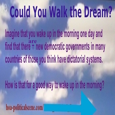 hoa-politicalscene.com - HOAs Literature: Political quote, "Could You Walk the Dream?", by journalist, poet and writer Khalid Mohammed Osman on clouds.