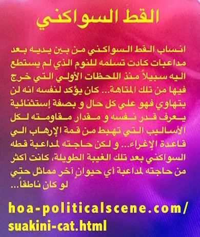 hoa-politicalscene.com - HOAs Literature: Snippet of short story from the "Suakini Cat", by short story writer, poet & journalist Khalid Mohammed Osman coloured and designed on beautiful template.