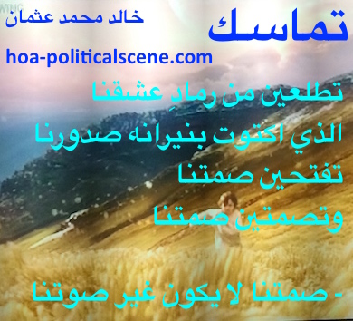 hoa-politicalscene.com - HOAs Poesy: from "Consistency", by poet & journalist Khalid Mohammed Osman on a wheat field.