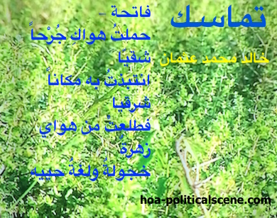 hoa-politicalscene.com - HOAs Political Poetry: from "Consistency", by poet and journalist Khalid Mohammed Osman on greenery in the Dinder and Rahad Natural Reserve, Sudan.